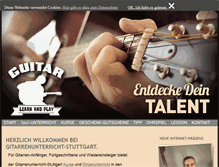 Tablet Screenshot of gitarrenunterricht-stuttgart.de